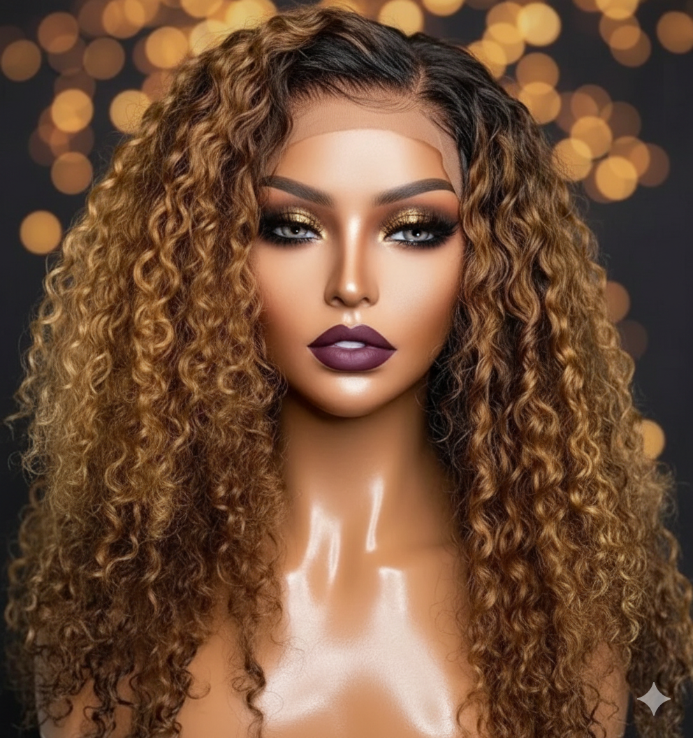 LACE FRONT WIG kinky Curly 5x5